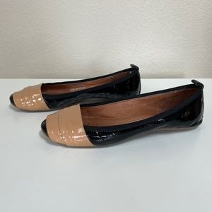 Jeffrey Campbell Wrapped Black /Tan Patent Leather Flat (Sz8)